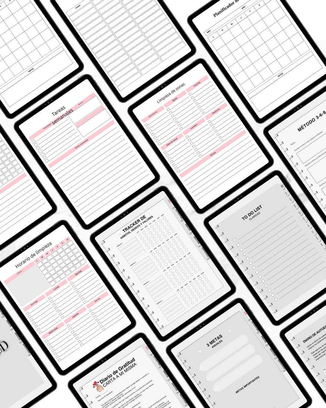 Agendas, diarios, journal, planner en PDF. Listas para usar en digital o impresas