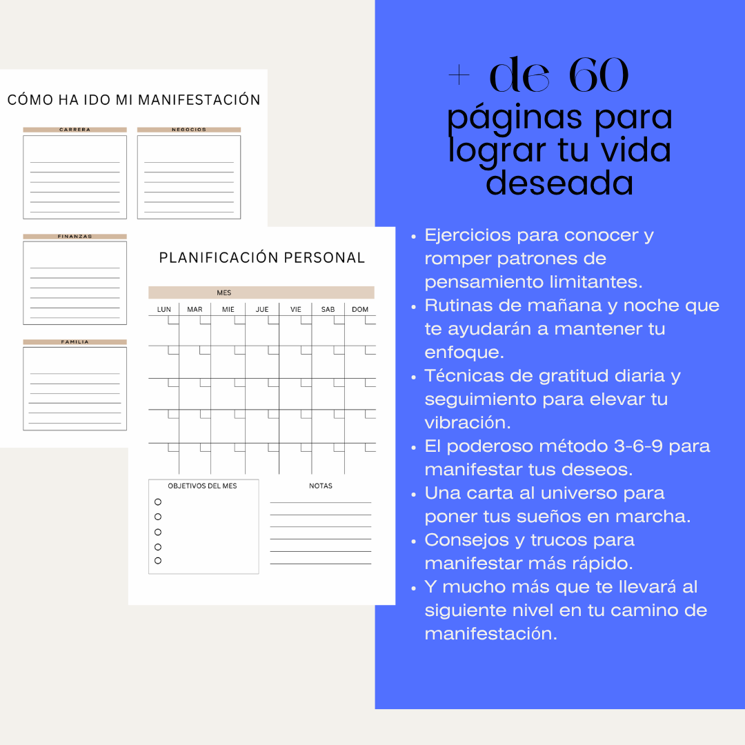 Diario de manifestación, journal de abundancia, gratitud